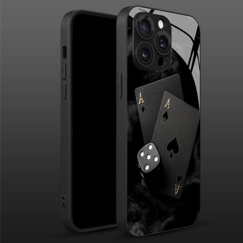 Tvrdené vzorované sklenené puzdro na telefón, vhodné pre iPhone 17, 16, 15, 14, 13, 12, 11pm pro plus a iné modely telefónov.
