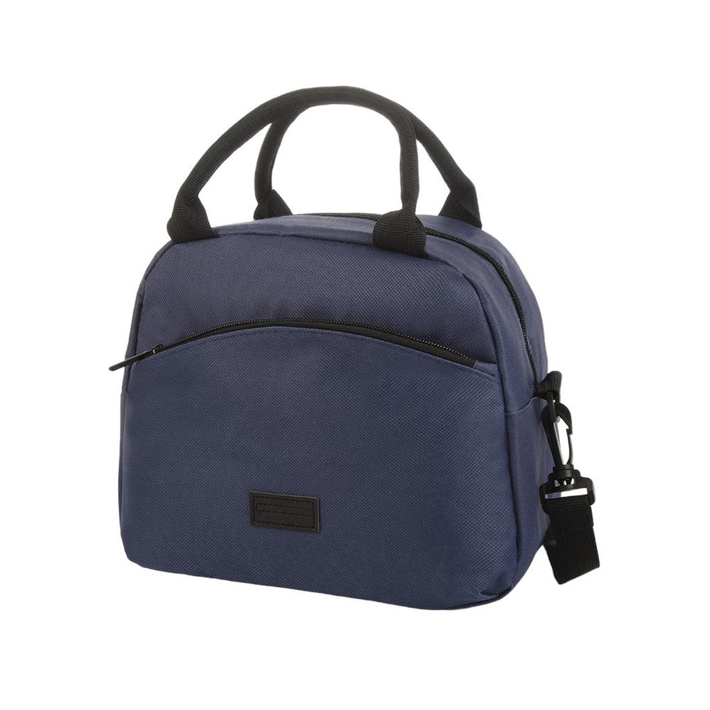 Große Kapazität Schulter Crossbody Lunchtasche Tragbare Handheld Isolierte Kühltasche für Büroangestellte Lebensmittelaufbewahrung mit Reißverschlusstasche vorne
