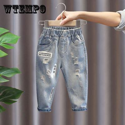 Îmbrăcăminte pentru copii Băieți și fete Blugi Primăvară și toamnă Pantaloni pentru copii Pantaloni Pantaloni rupti Pantaloni casual