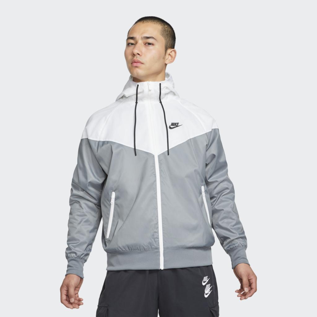 Nike Zip-Up Long Sleeve Hooded Jacket With Small Logo Print Men Jackets Grey 727325-084