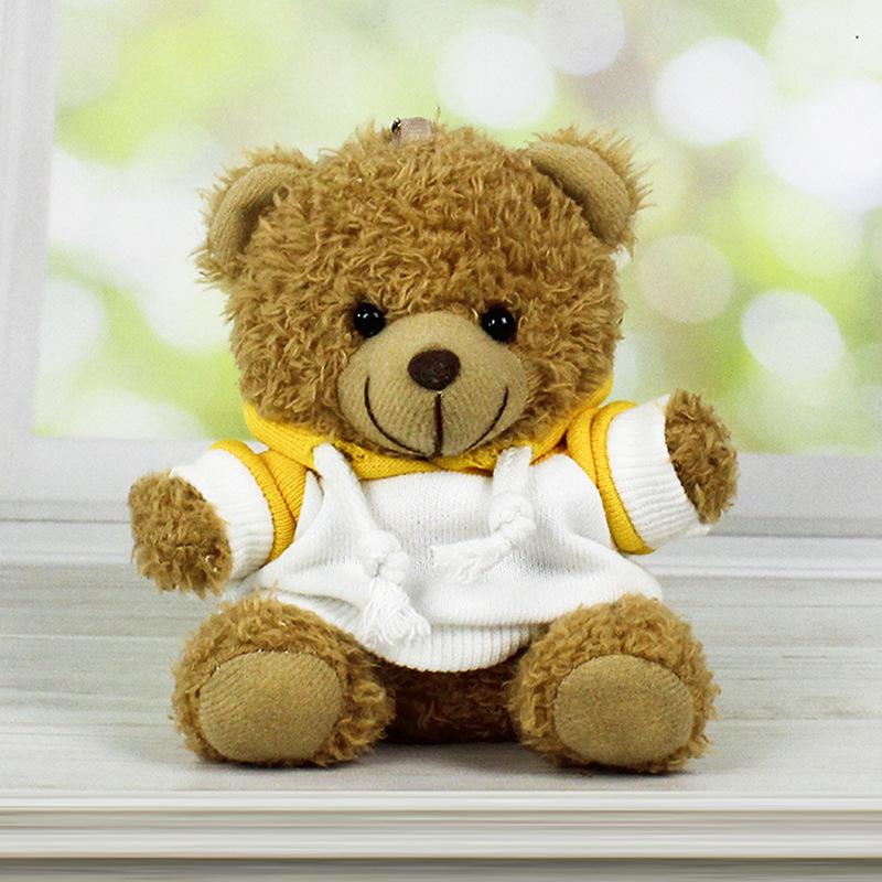 Charming Teddy Bear Keychain Plush Doll - Dressed Up Couple Backpack Ornament Gift