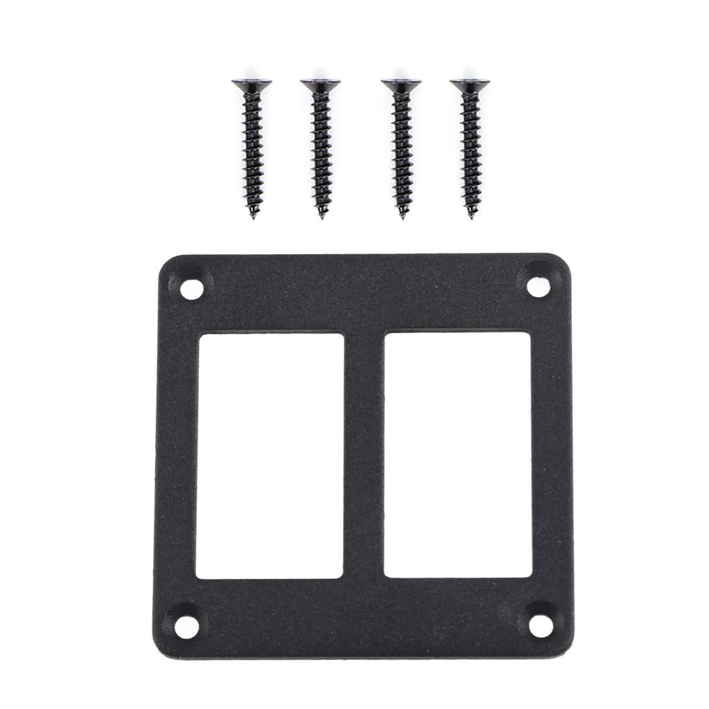 2 Way Black Aluminum Durable Car Trailer Boat Rocker Switch Panel Housing Holder