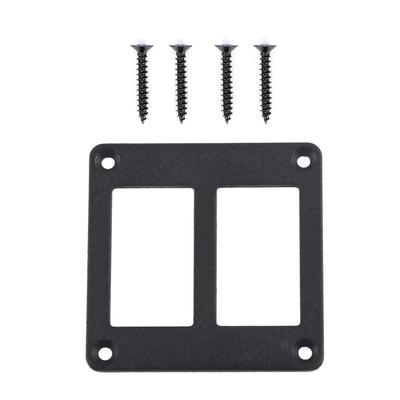 2 Way Black Aluminum Durable Car Trailer Boat Rocker Switch Panel Housing Holder