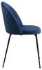 Louise UPHOLSTERED CHAIR, BLUE, METAL LEGS