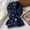 Dot Pattern Knitted Scarf Korean Style Polka Dot Scarf Fashion Women's Scarf  Winter