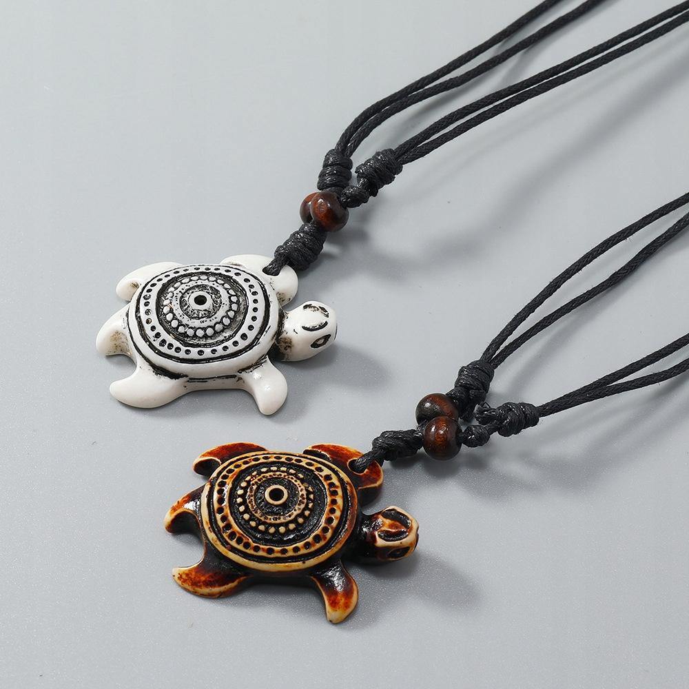 Sea Turtle Necklace Kite Surfer Windsurfing Strap Rasta White