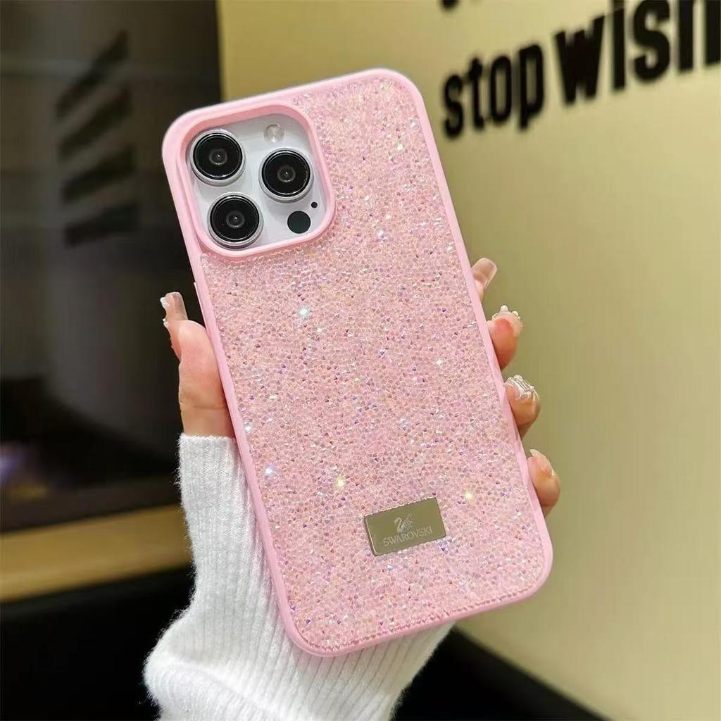 Luxury fashion Bling Rhinestone Gem diamond Soft phone case for iphone17 16 15 11 12 13 14 18 Pro Max Glitter Camera protection cover Coque