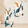 Women Plus Size Round Neck Three Quarter Sleeve Printed Flared Top Flared Pants Two Piece Set