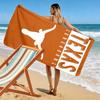 Texas Longhorns Print Beach Towel, Large Soft Quick Dry Towel for Beach Camping Swimming