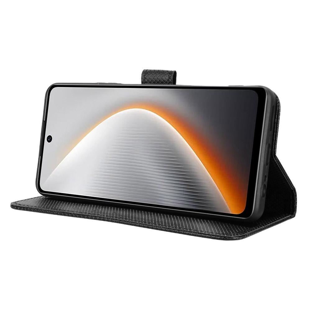 Dla TECNO Pova 7 4G/LJ6 Skórzane etui portfelowe ze smyczą Tekstura diamentowa Pokrowiec na telefon