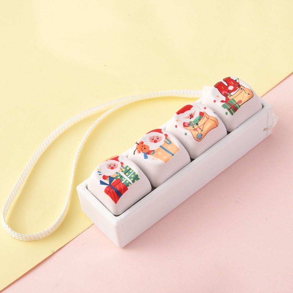 Cartoon Fidget Clicker Keychain Animals Fingertip Button Keyring Sensory Clicker Toys Student Gift