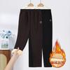 Mom's Velvet Pants Winter Corduroy Cotton Pants Middle Elderly Three-layer Thickened Warm Elastic High-waisted Women's Pants