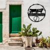 Metal Wall Art Livestock Silhouette Matte Finish Reusable Door Yard Decor