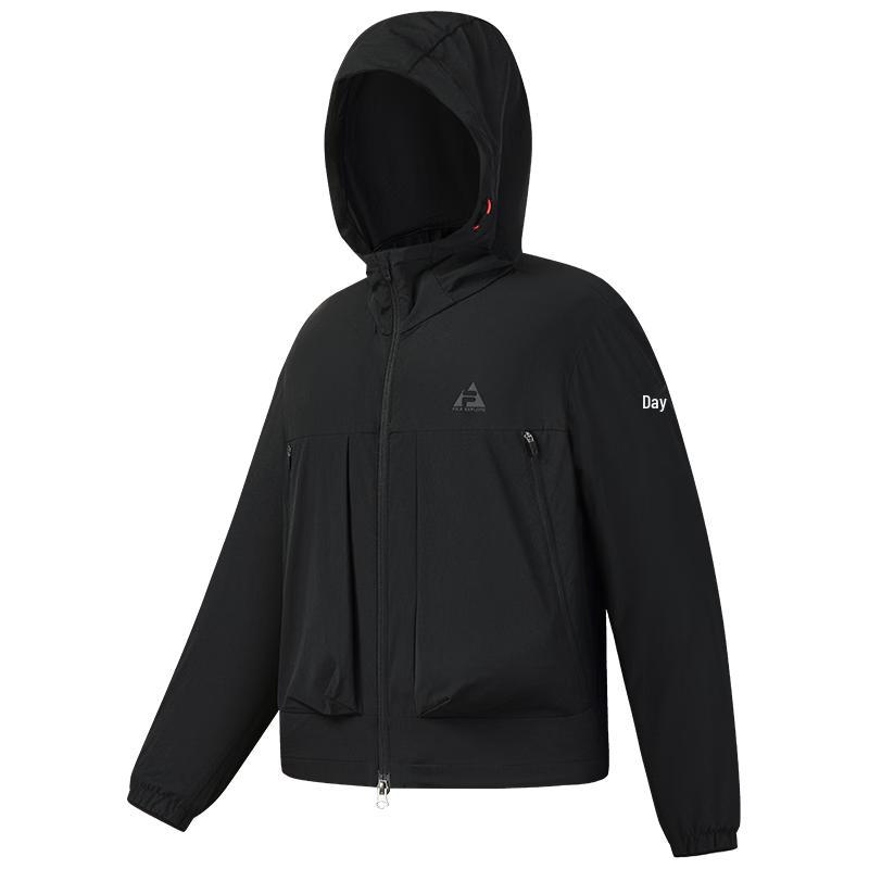 FILA Women s Sun Qian Loose Fit Hooded Woven Jacket M