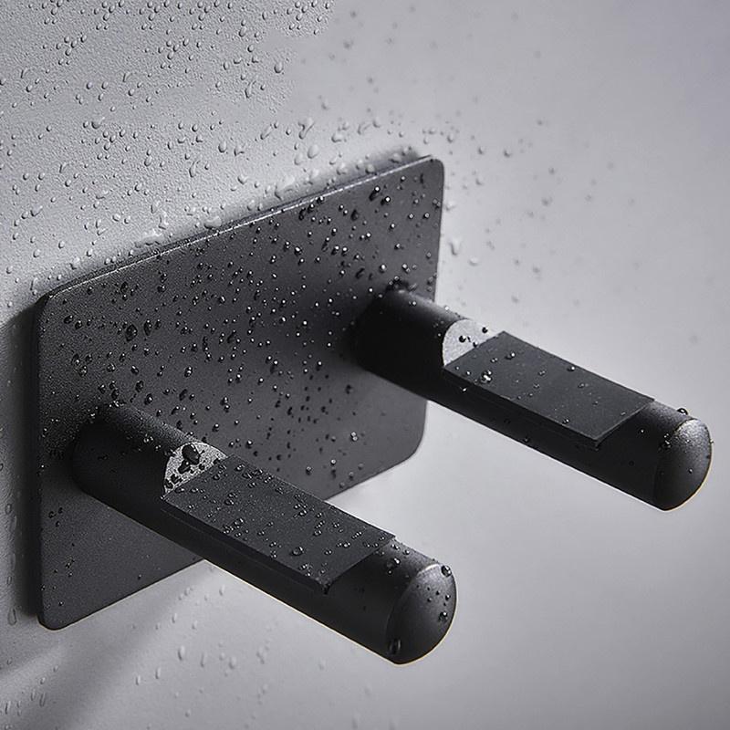 Space Aluminium Storage Bracket Hanger Organizer Silver Bathroom Wall Mount Universal Rustproof Free Punch Hair Dryer Holder