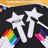 25 Piezas Forma de Estrella Pizarras de Respuesta Borrables a Mano Pizarras Doble Cara Mini Pizarras Blancas Pizarra Borrable Pequeña Pizarras de Subasta
