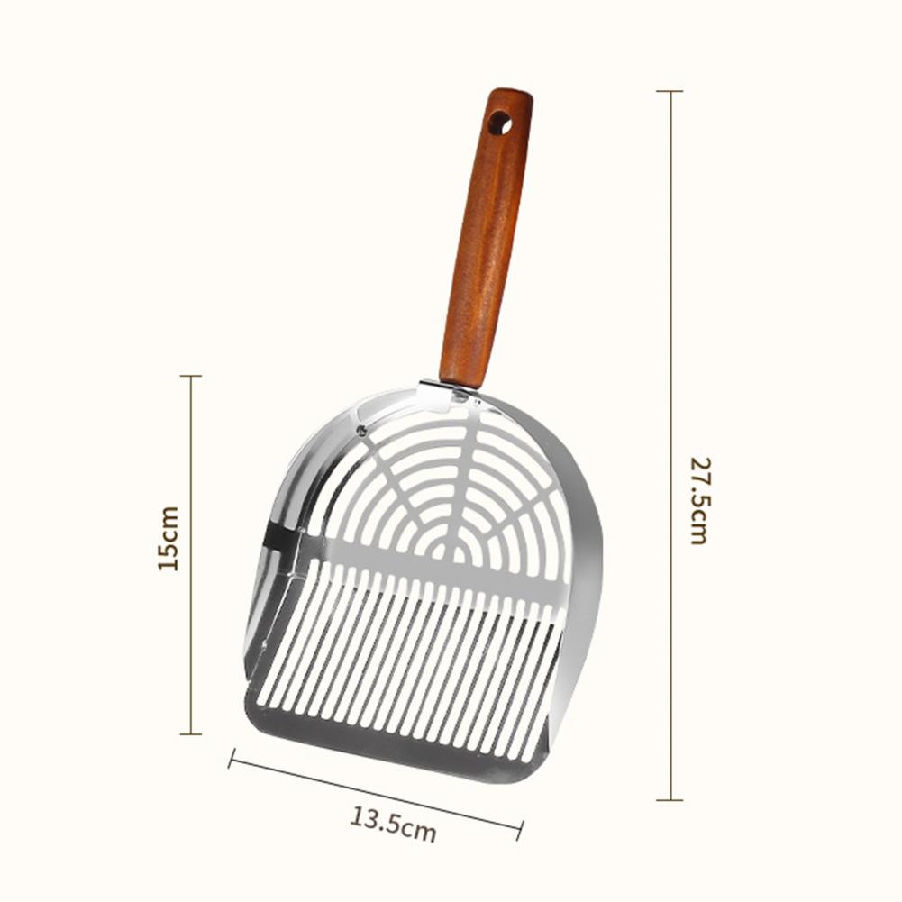 Wielofunkcyjny czyścik do kuwety dla kota Stal nierdzewna Łopatka do żwirku dla kota Długi uchwyt Łopata do odpadów zwierzęcych Narzędzie do czyszczenia Kuweta