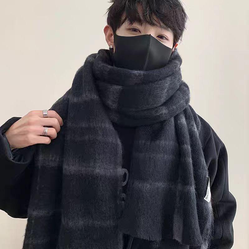 Rainbow Candy Beans Ideas Atmosphere Yarn New Korean Version Scarf Women's Winter Sweet Tassel Warm Imitation Cashmere Scarf