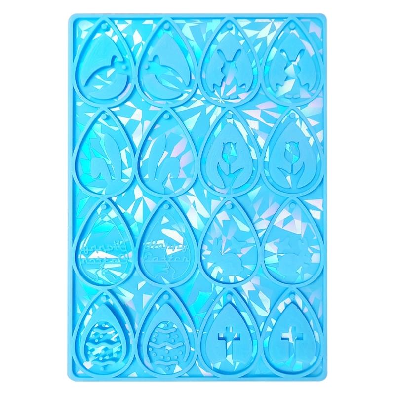 Earring Pendant Epoxy Mould Holographical Lasers Silicone Mold Water Drop Shaped Earrings Mould for Jewelry Enthusiasts