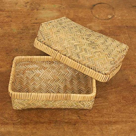 

Matsunoya Shino Bamboo Bento Box Basket Japanese-made