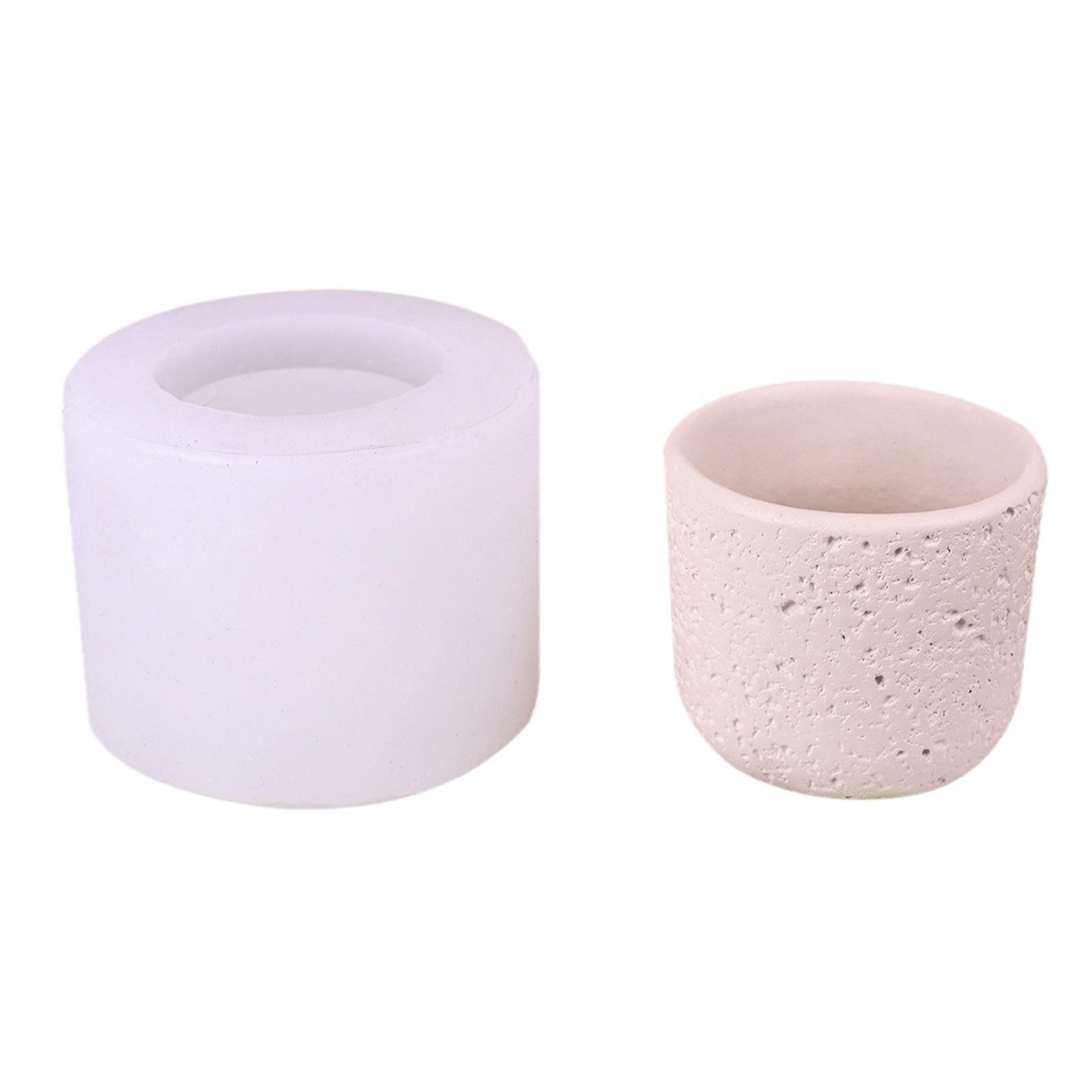 

Concrete Candle Cup Silicone Molds for Cement Candle Cup Tealight Holder Silicone Flowerpots Molds for Home Decoration