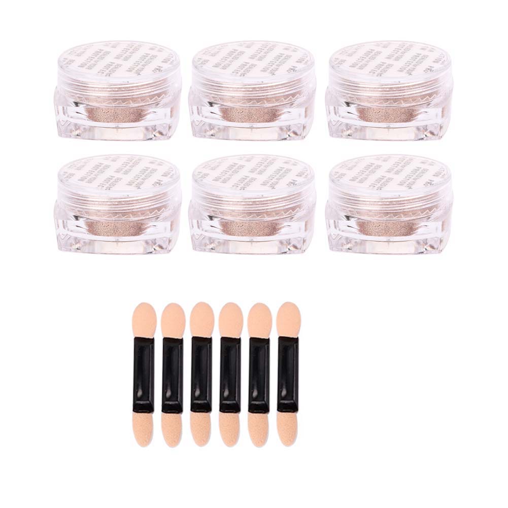 

6pcs 0.5g Nail Art Powder Nail Decoration Glitter Pigment for Nail Art Salon