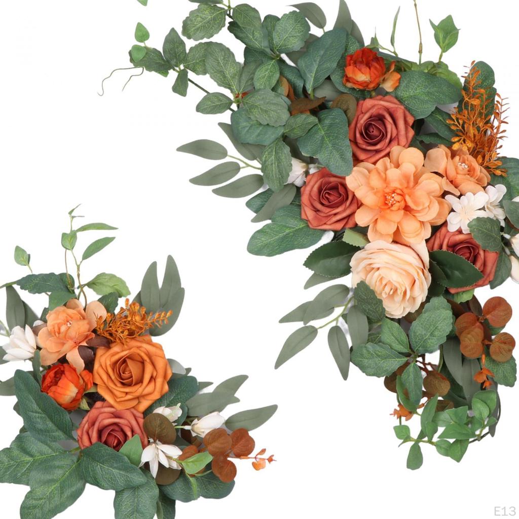 2 Pack Wedding Arch Floral Swag with Artificial Blooms for Home And Event
