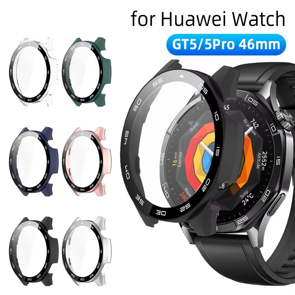 PC +Tempered Glass Case For Huawei Watch GT 5 Pro 46mm / GT5 46MM Full Cover Screen Protector Bumper for Huawei Watch GT 5Pro