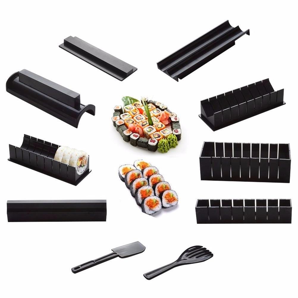 10Pcs Set DIY Sushi Making Kit Kitchen DIY Sushi Tools Rice Roll Molds