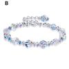 Northern Lights Bracelet Square Crystal Bracelet Exquisite Luxury Fashion Jewelry Women Girls Adjustable Stretch Link Chain Bracelets