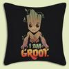 Pillow Covers Cartoon Cute Groots Sofa Decorative Home Double-Sided Printing Short Plush Cute Cushion Cover