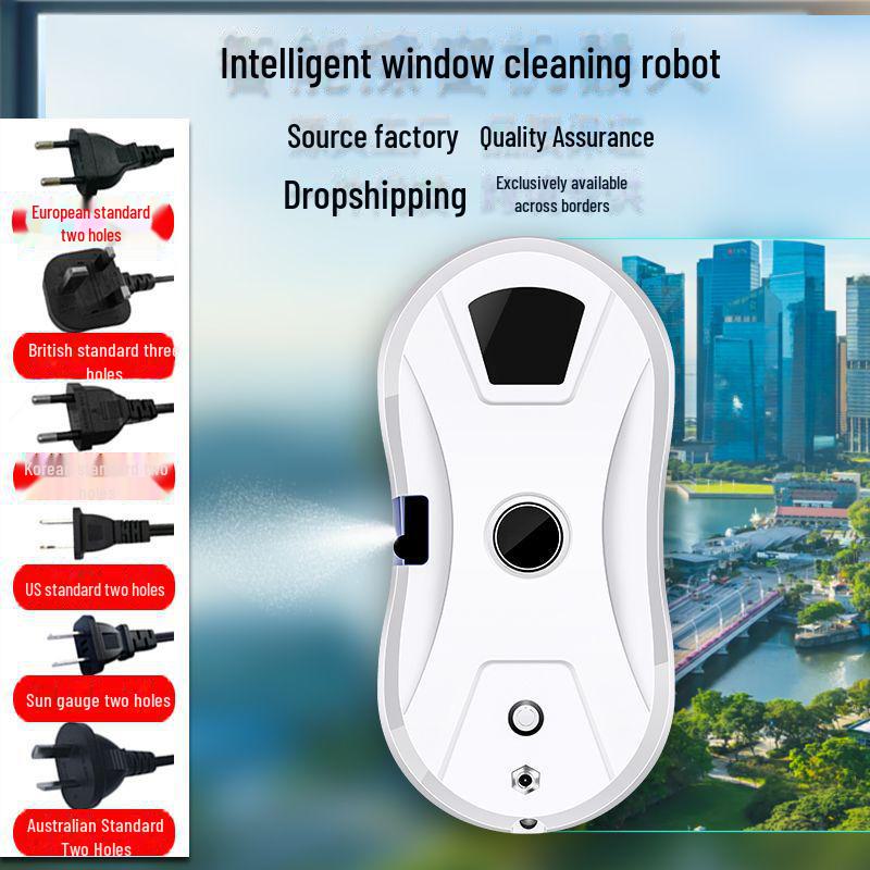 

«Полностью автоматический трансграничный интеллектуальный робот для мойки окон с дистанционно управляемым распылением воды» HS-W14S European Standard белый