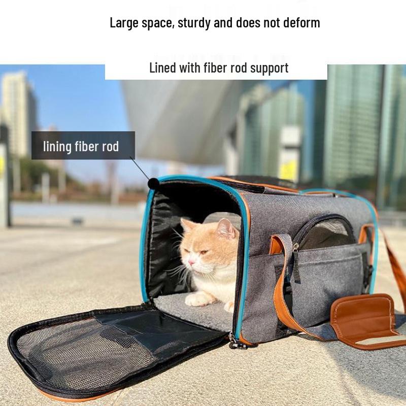 Haustier Reise Umhängetasche - Tragbare, Faltbare Transportbox für Hunde & Katzen