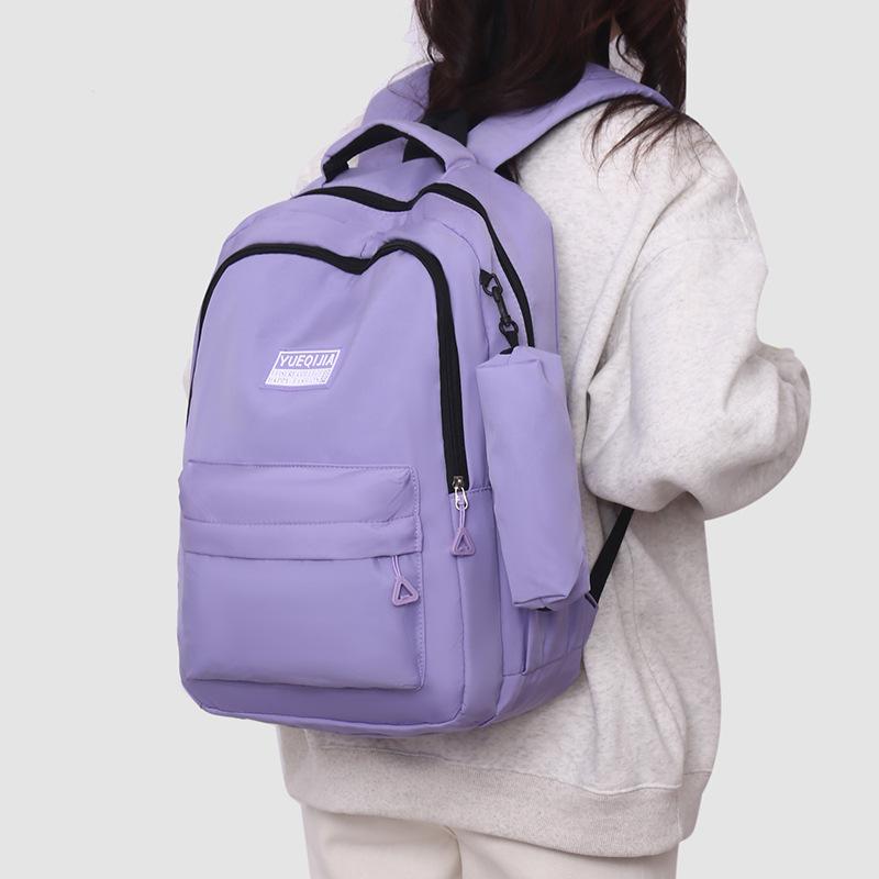 Schoolbag New 101 Summer Middle Ridge School Bag for Junior High School Students Large Capacity Waterproof and Wear-resistant Lightweight Macaron