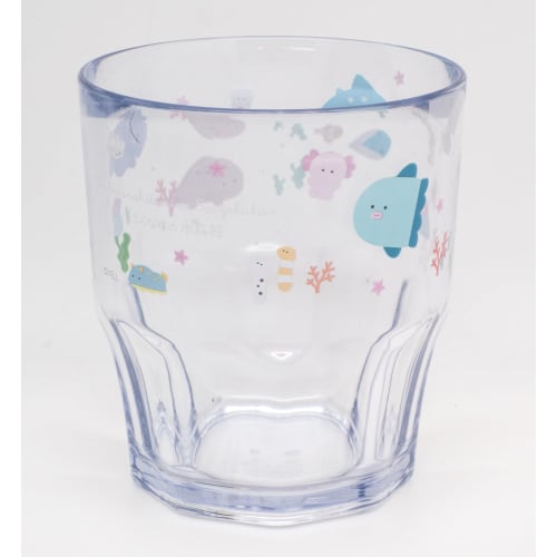 OSK Round Eye Aquarium Plastic Cup, Blue, 300ml, Made in Japan, Dishwasher Safe, Stylish, Cute, Antibacterial, Shatter-Resistant, Unisex, for Children