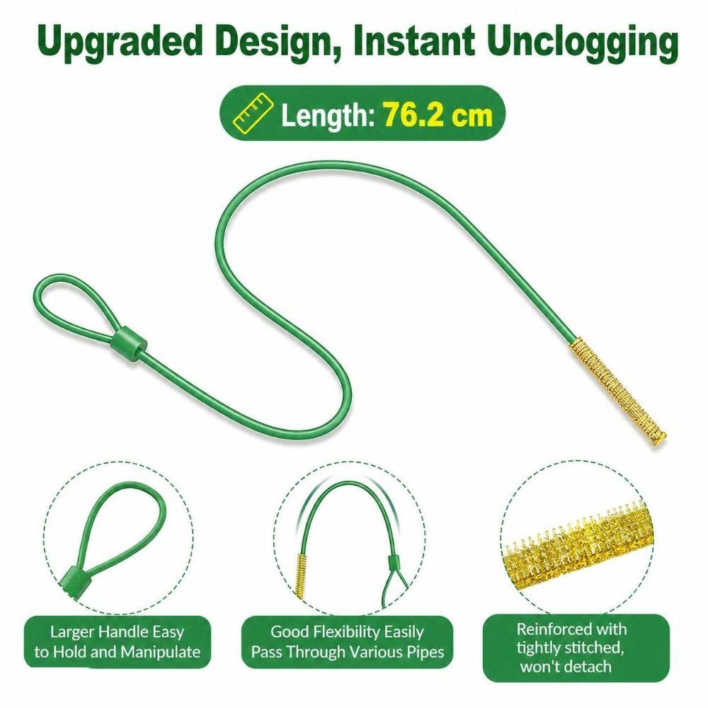 5pcs Flexible Drain Snake Anti-Break Plumbing Snake Cleaner Sink Drain Cleaner Kitchen Sink