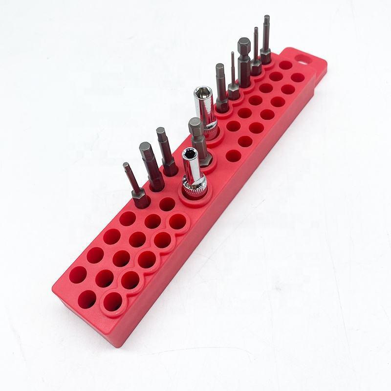 43 Holes Magnetic Hex Bit Holder Organizer For 1/4Inch Screwdriver Bit Storage Organizer Toolboxes Drill Bit Storage Box