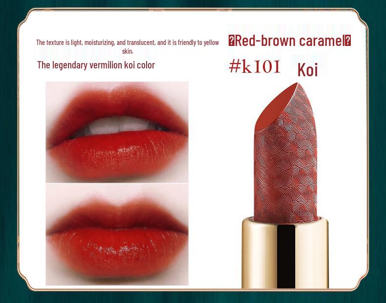 Velvet Koi Forbidden City Carved Lipstick – Chinese Style, Moisturizing, Influencer Favorite