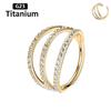 ASTM f136 Titanium Piercing Hinged Segment Septum Hoop Nose Rings Clicker Ear Cartilage Tragus Helix Conch Body Jewelry Earrings