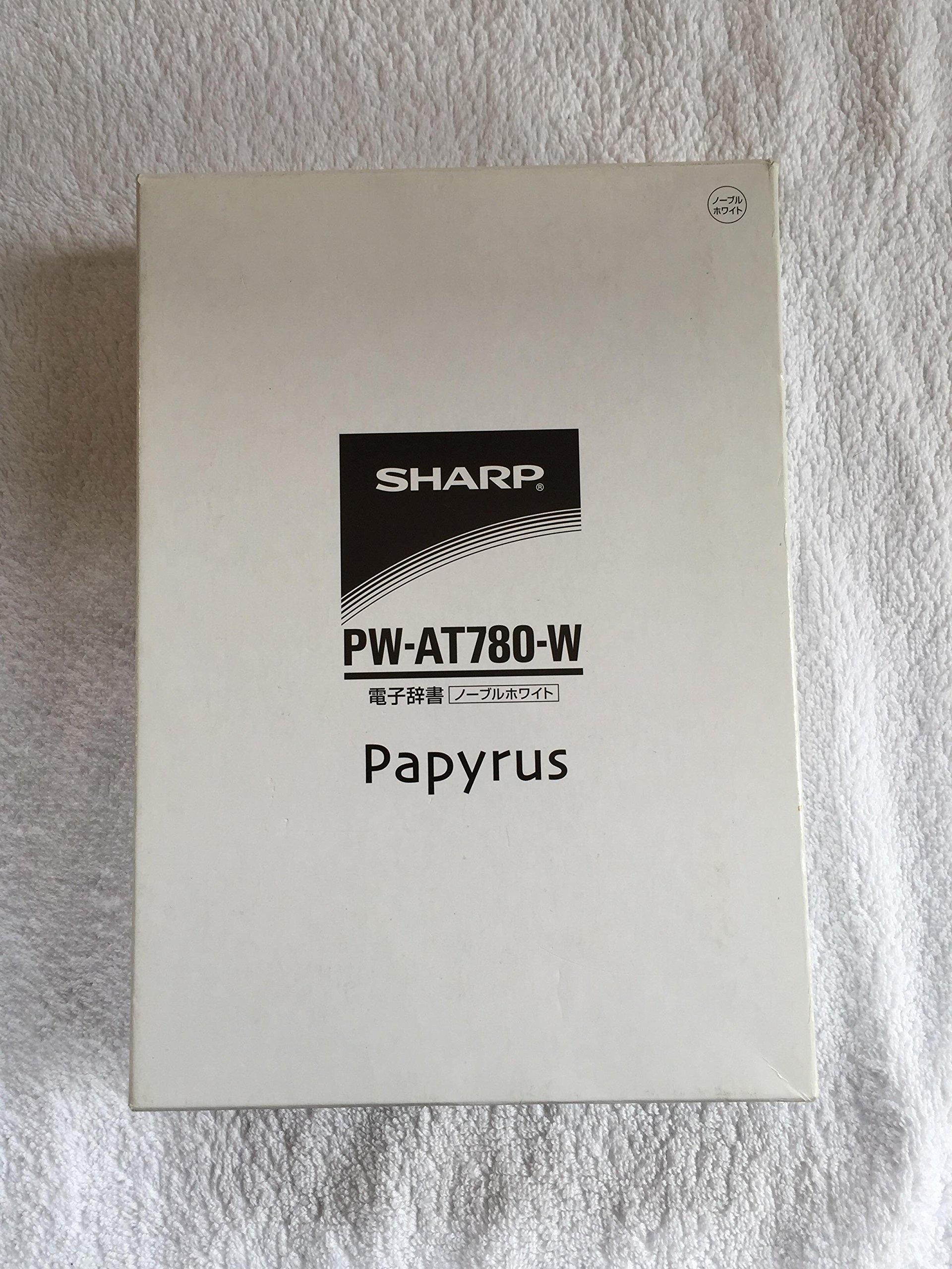 

Sharp Noble White Electronic Dictionary with Typewriter Keyboard Layout PW-AT780W Voice-Enabled білий