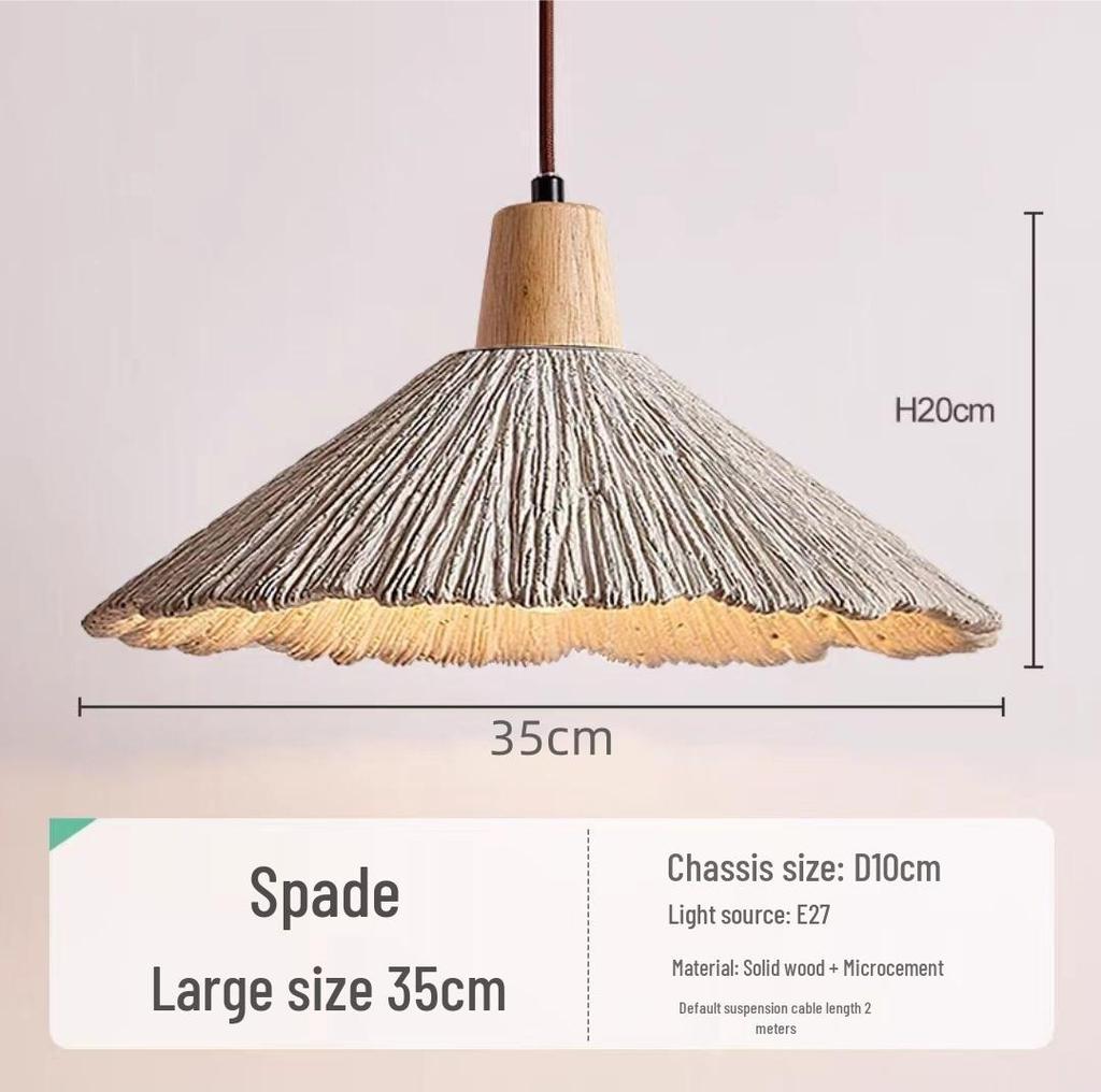 Japanese Wabi-Sabi Yellow Travertine Pendant Light, Retro Mid-Century Style for Bedroom, Homestay, or Restaurant.