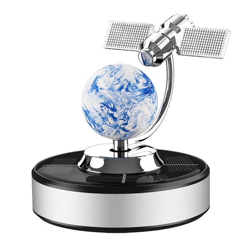 Solar-Powered Rotating Car Air Freshener Ornament