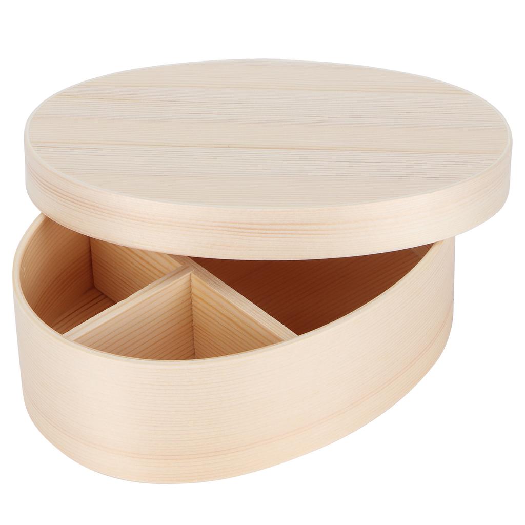 17,5x13,5cm Brotdose Holz Box Tragbarer Lebensmittelbehälter für Schüler Arbeiter