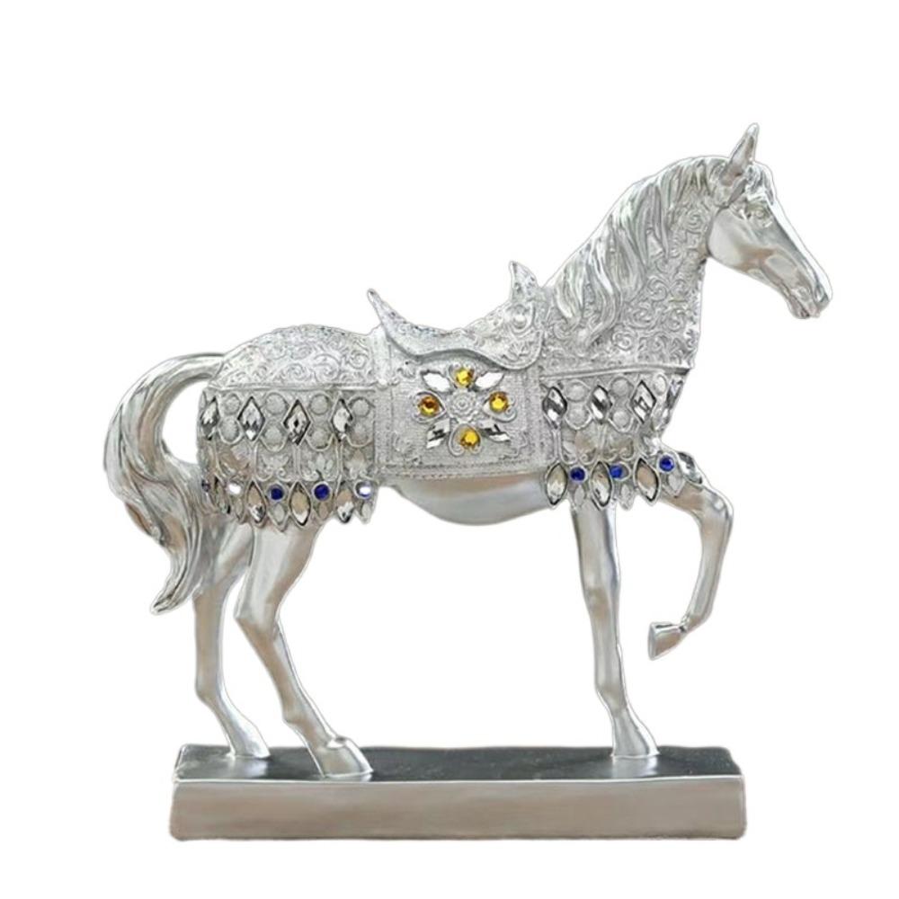 Resin Horse Statue Art Miniatures Figurine Nordic Style Horse Ornaments  Christmas