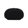 VARZAR VA Curved Logo Easy Fit Newsboy Cap Black