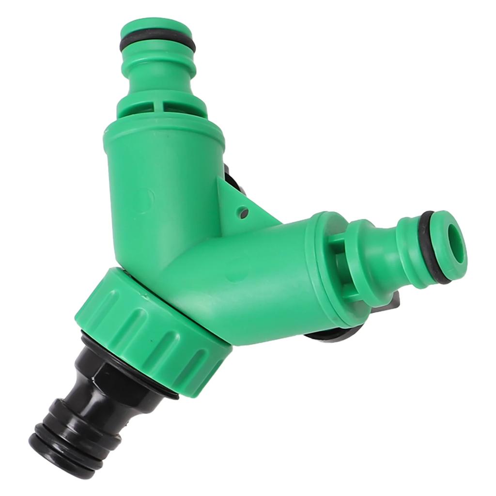 2 Way Garden Water Pipe Connectors Pipe Adapter Y Shape Hose Splitter Valve Three Way Plastic Valve With Switch