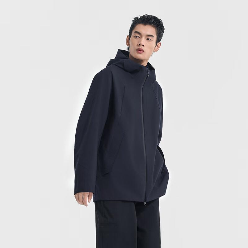 Gaofeng Men's Black Gold Super Shell Wool Blend Short Jacket