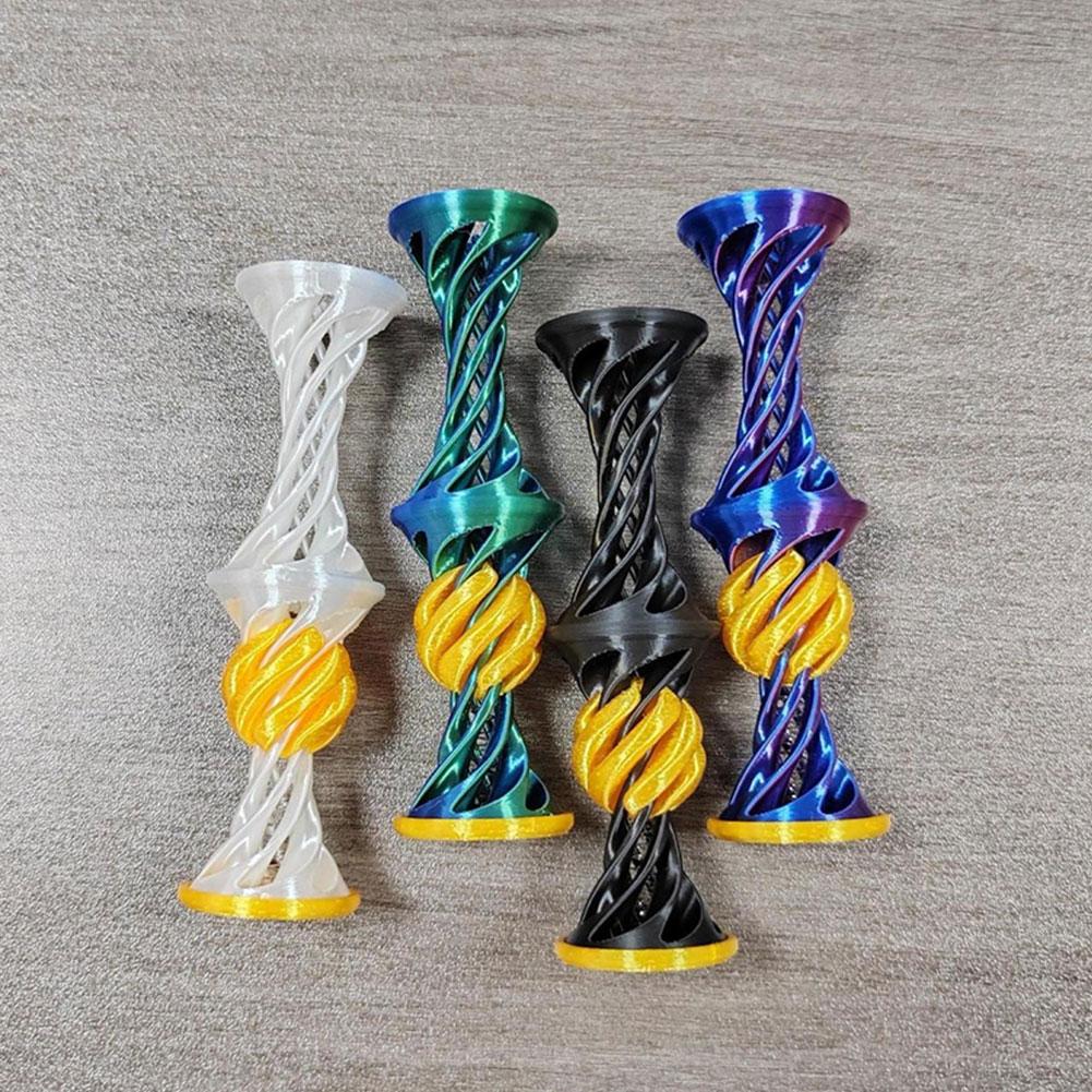 3D Printing Spiral Stress Relief Toys Funny Spiral Crossing Toy Three-Dimensional Ejectable Toy Office Desktop Decor Figurine
