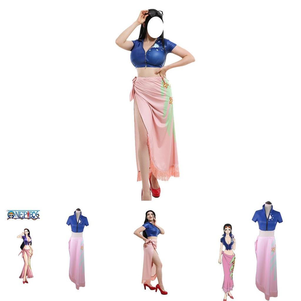 One Piece Nico Robin Skirt Anime Cosplay Costume Halloween Tops Decorated Perfect For Comic Exhibitions And Party Events.