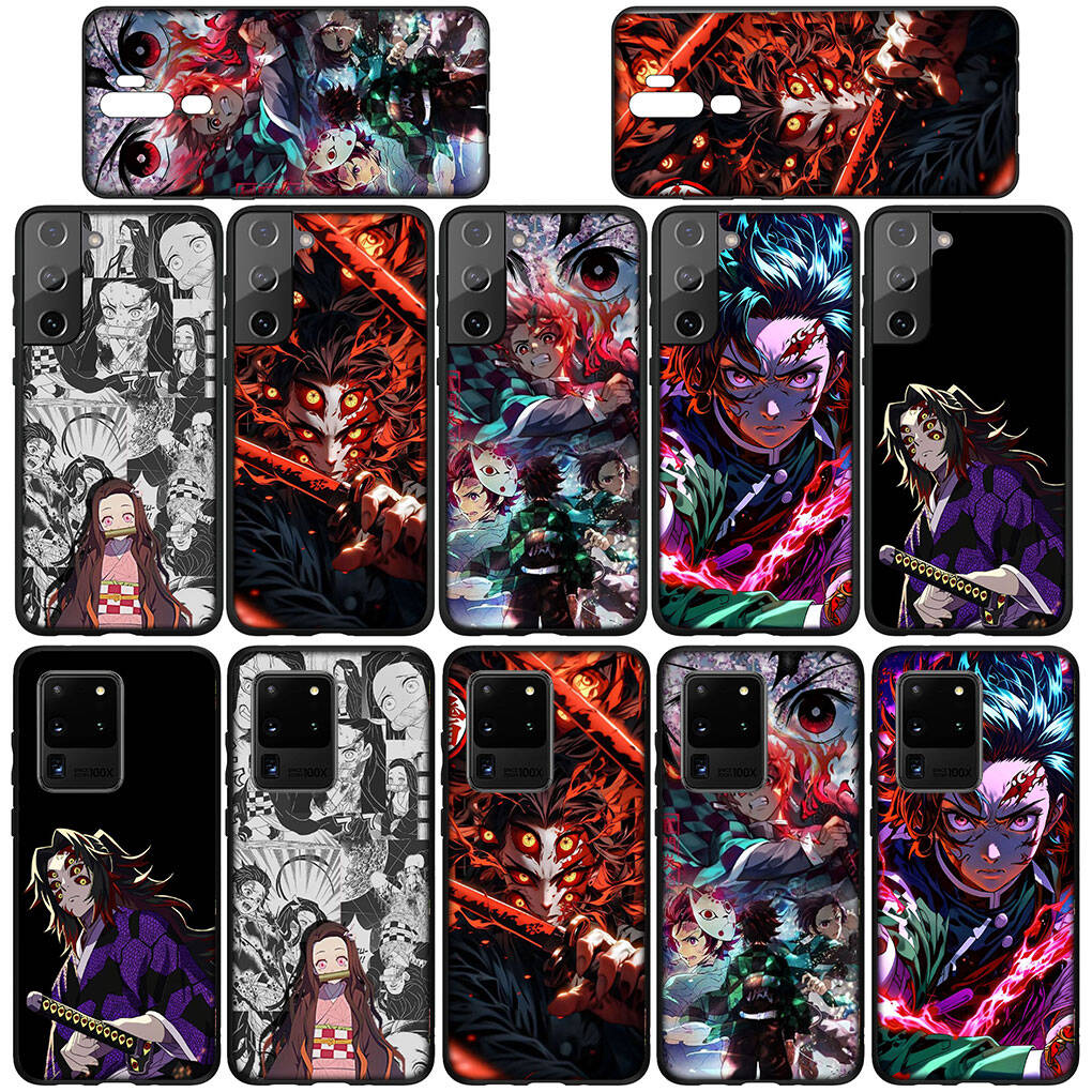 for iPhone 17 16 15 Xiaomi Poco F7 F8 X7 X6 C85 C75 M8 Redmi Note 14 13 12 11 Pro Max 14C 13C A3 A4 Phone Case Demon Slayer Kamado Tanjiro Kokushibo